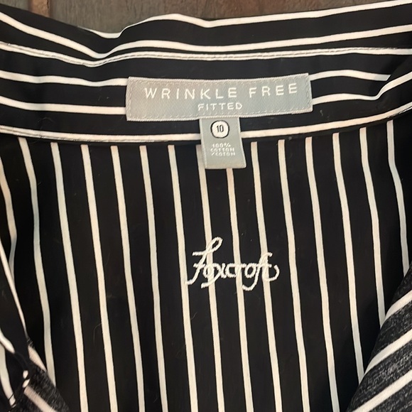 Black and white Foxcroft button up - Picture 2 of 5